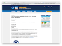 thumbnail of an issue of NOAA Southeast Region Quarterly Climate Impacts anad Outlook