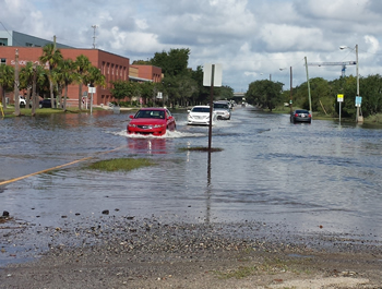 Flooded streets in Charleston, SC