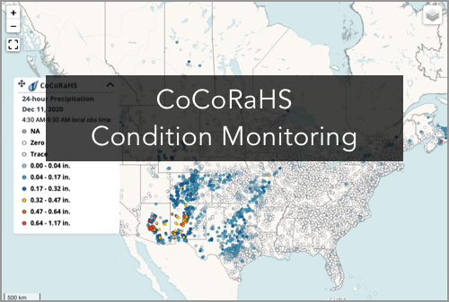 link to CoCoRaHS Condition Monitoring storymap