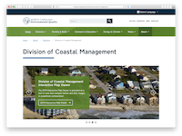 thumbnail of the North Carolina Department of Environment and Natural Resources (DENR), Division of Coastal Management website